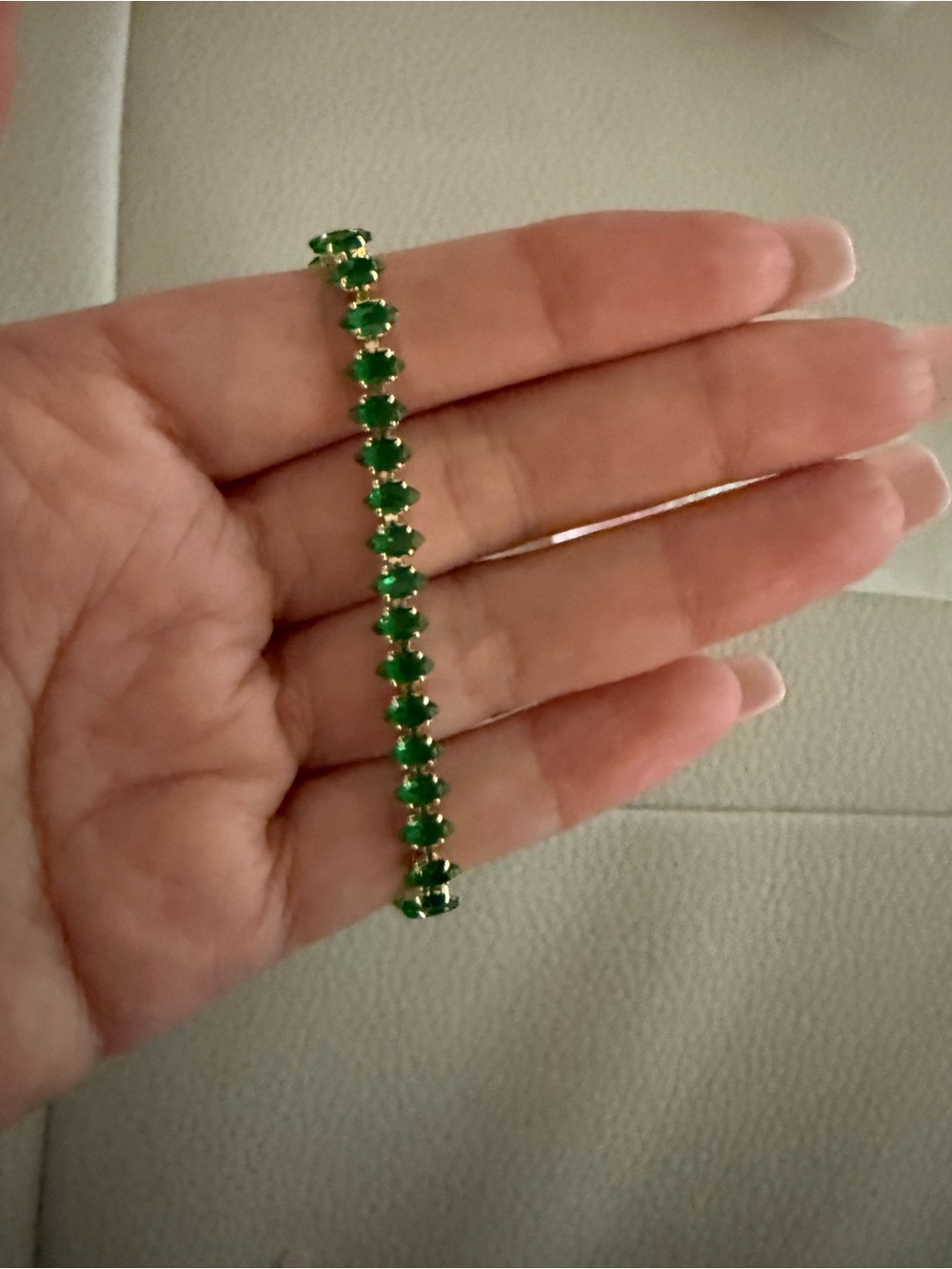 Green Crystal Tennis Bracelet - Women Jewelry